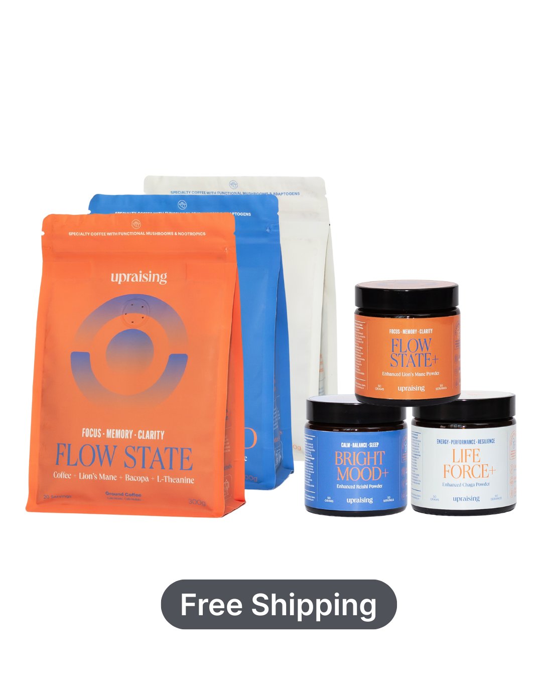 Family Pack: 3 Coffees + 3 Powders – Upraising