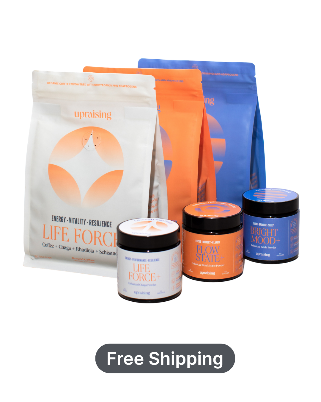 Family Pack: 3 Coffees + 3 Powders